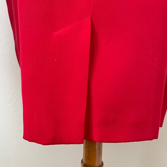 Vintage 1990s Ellen Tracy Red Silk Dress - Size 14 - Picture 7 of 10